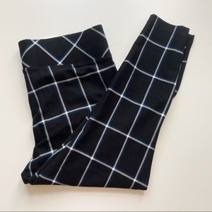NWT - Torrid Black and Navy Plaid Slim Pixie Ponte Pants